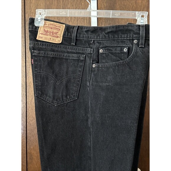 Vintage Levi's Jeans Mens 36x32 Black 550 Relaxed Fit Grunge USA Made Y2K - Picture 2 of 6